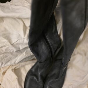 Grey Over-the-Knee Boots